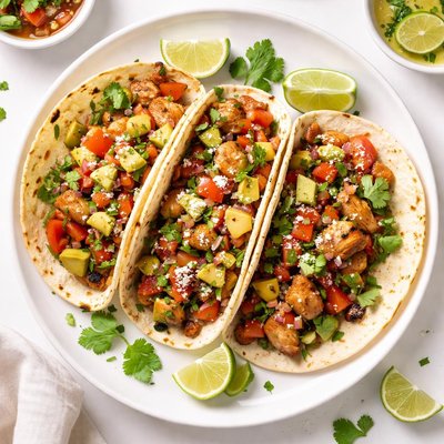 Mexican chicken taco
