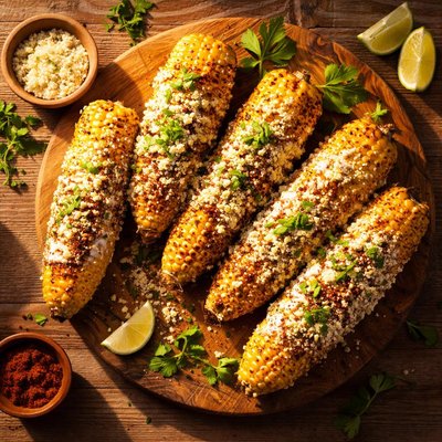 Mexican corn on the cob