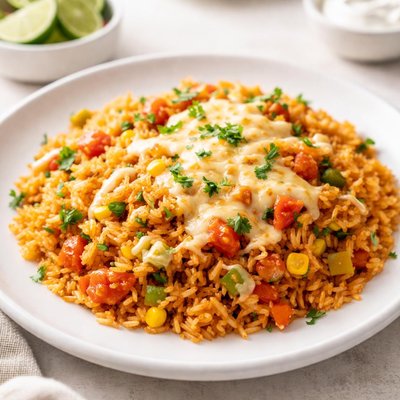Mexican rice with cheese