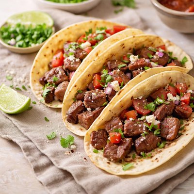 Mexican style steak tacos