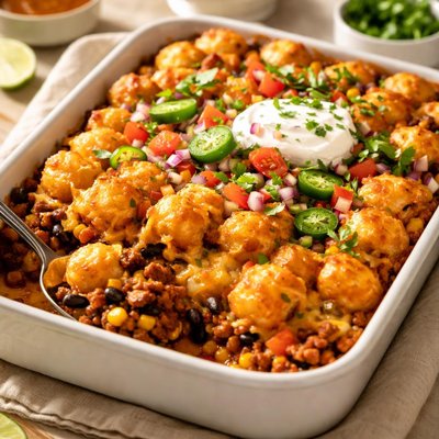 Mexican tater tot casserole