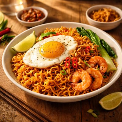 Mi goreng instant noodles idome