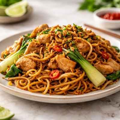 Mie goreng with chicken