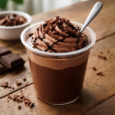 Milbona high protein pudding and topping chocolate