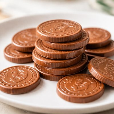 Milk chocolate coin