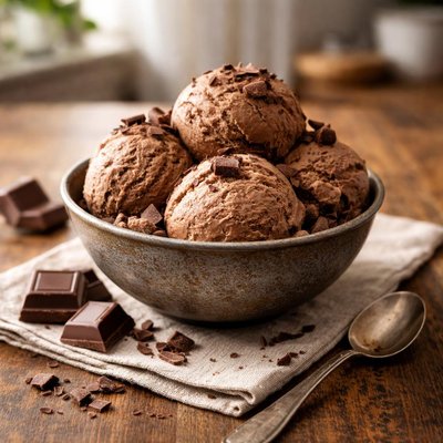 Milk chocolate ice cream