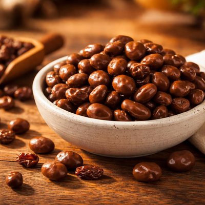 Milk chocolate raisens