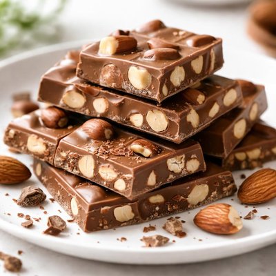 Milk chocolate with nuts
