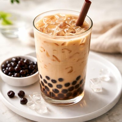 Milk tea with boba