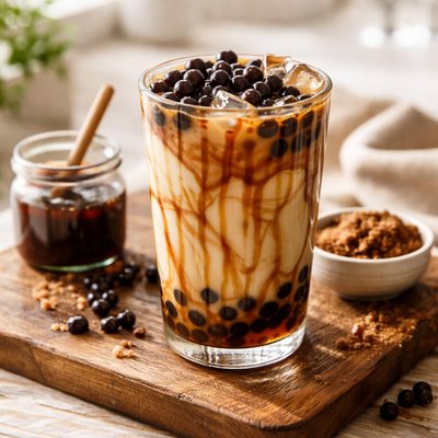 Milk tea with brown sugar