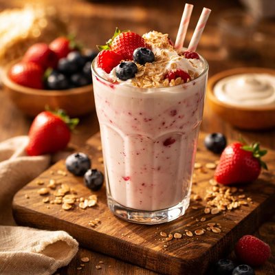 Milkshake with yoghurt