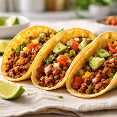 Mince beef tacos