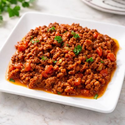 Mince in tomato sauce