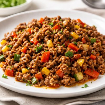 Minced beef with vegetables