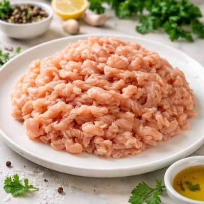 Minced chicken meat