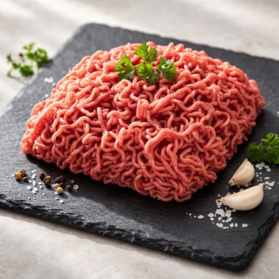 Minced low fat meat