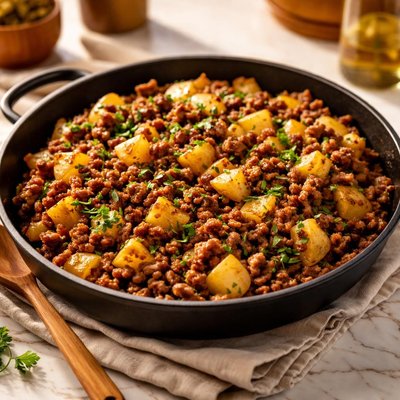 Minced meat with potatoes