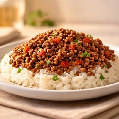 Minced meat with rice