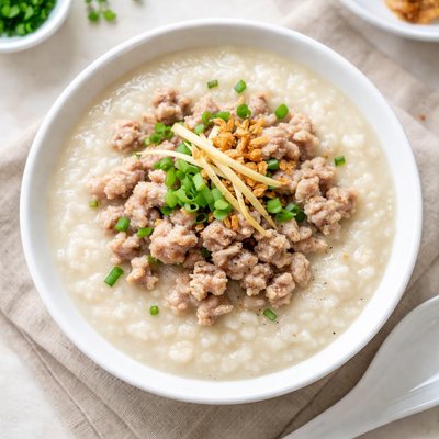 Minced pork rice porridge