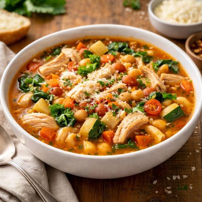 Minestrone with chicken