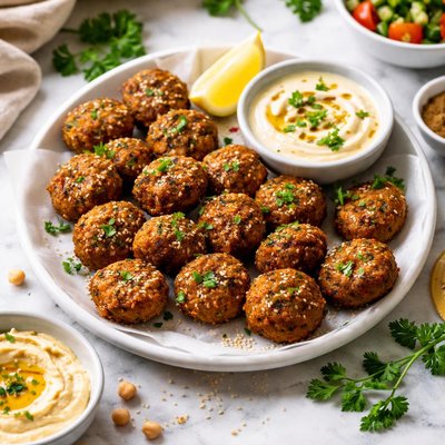 Mini air fried falafel