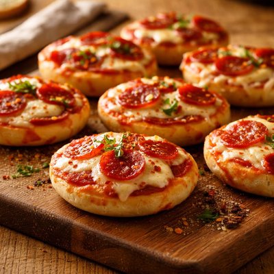 mini pizzas de bagel
