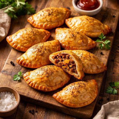 Mini beef pastie