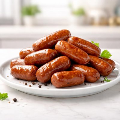 Mini beef sausage