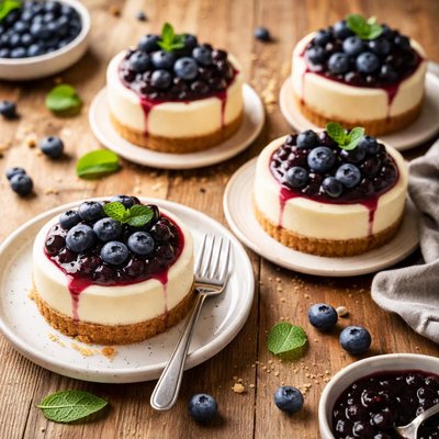 Mini blueberry cheesecake