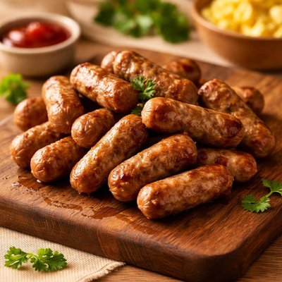 Mini brown and serve sausage