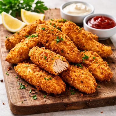Mini chicken fillet in bread crumb