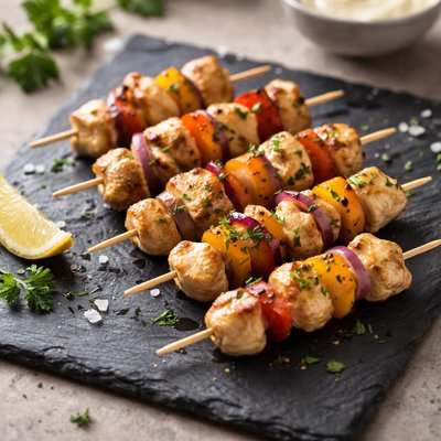 Mini chicken skewer