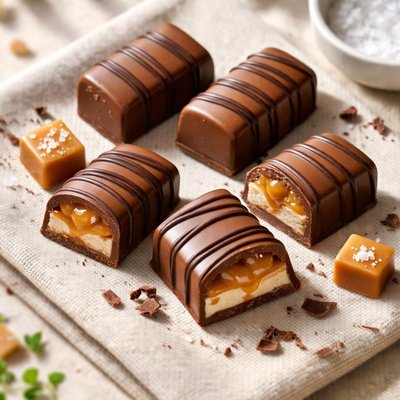 Mini chocolate with caramel
