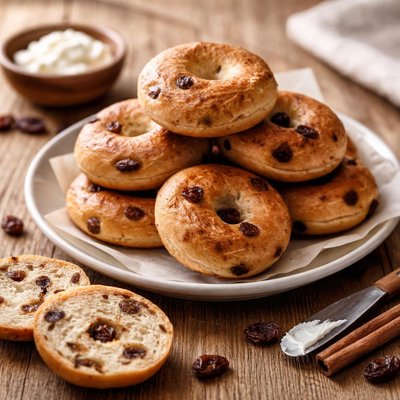 Mini cinamon raisin bagel