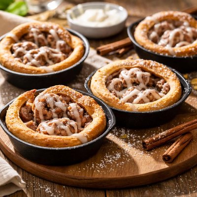 Mini cinnamon roll dutch babies