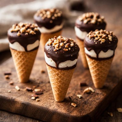 Mini cone ice cream bar