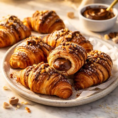 Mini croissant alla Nutella