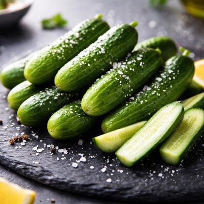 Mini cucumber with salt