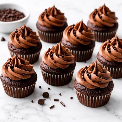 Mini cupcake chocolate flavor with frosting