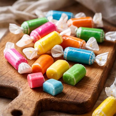 Mini fruit flavored tootsie roll