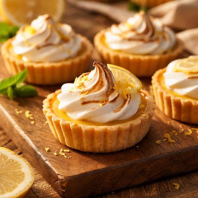 Mini lemon meringue tart