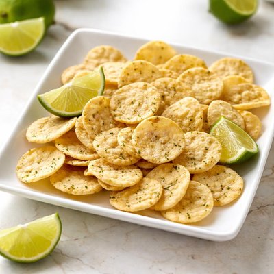 Mini lime tortilla chips