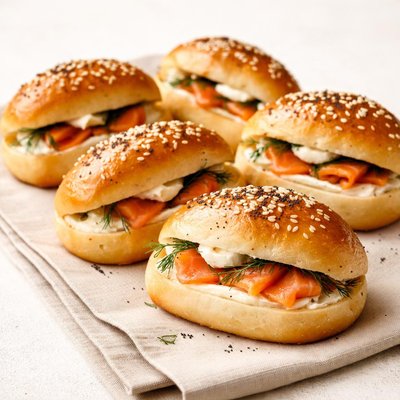 迷你三文鱼奶酥包