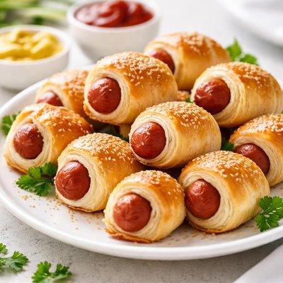 Mini pigs in a blanket