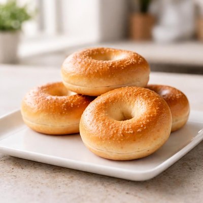 Mini plain bagel