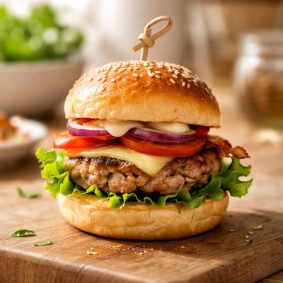 Mini pork burger
