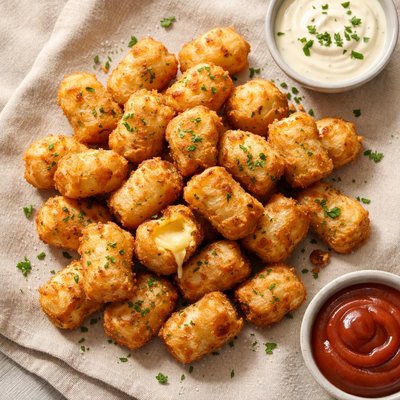 Mini potato and cheese tots