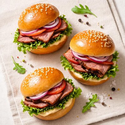 Mini roast beef sandwich