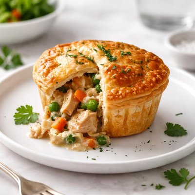 Mini roast chicken pie