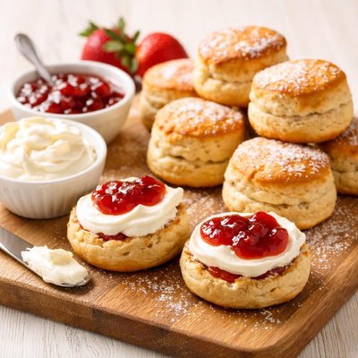Mini scone and clotted cream